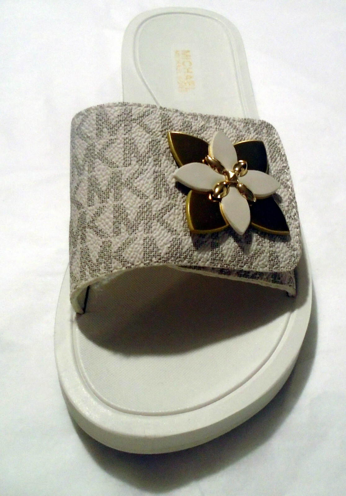 Michael Kors MK Slides Gilmore & Eva Pink Blue Gold Black White MK Pink