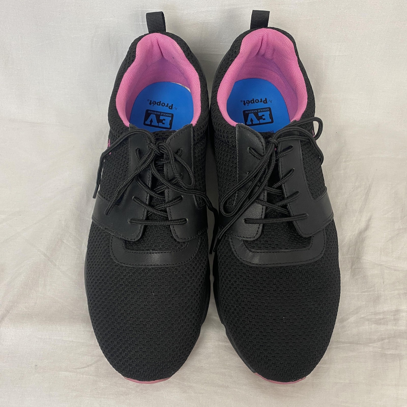 Propet Shoes Womens 13 4E Black Pink Sneakers Extra Volume Orthotic Diabetic