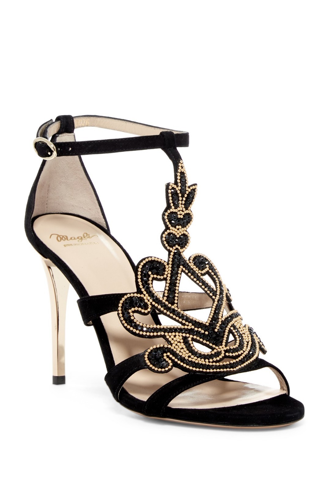 Bruno Magli Patrizia Beaded Rhinestone Sandal,Made in Italy Sz 39.5/9.5 US, $595