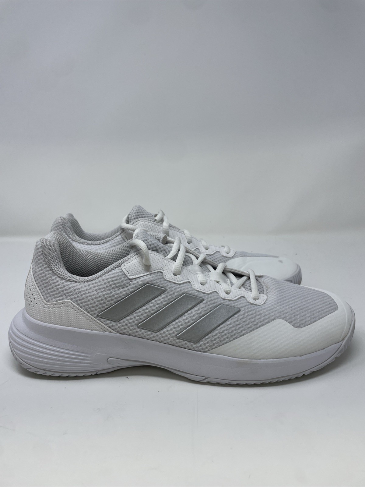 adidas GameCourt 2 Sneaker, White/Silver Metallic/White, 9.5