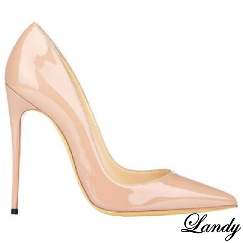 Womens High Heel Stiletto Pointed Toe Shiny Faux Leather Party Shoes Banquet Hot