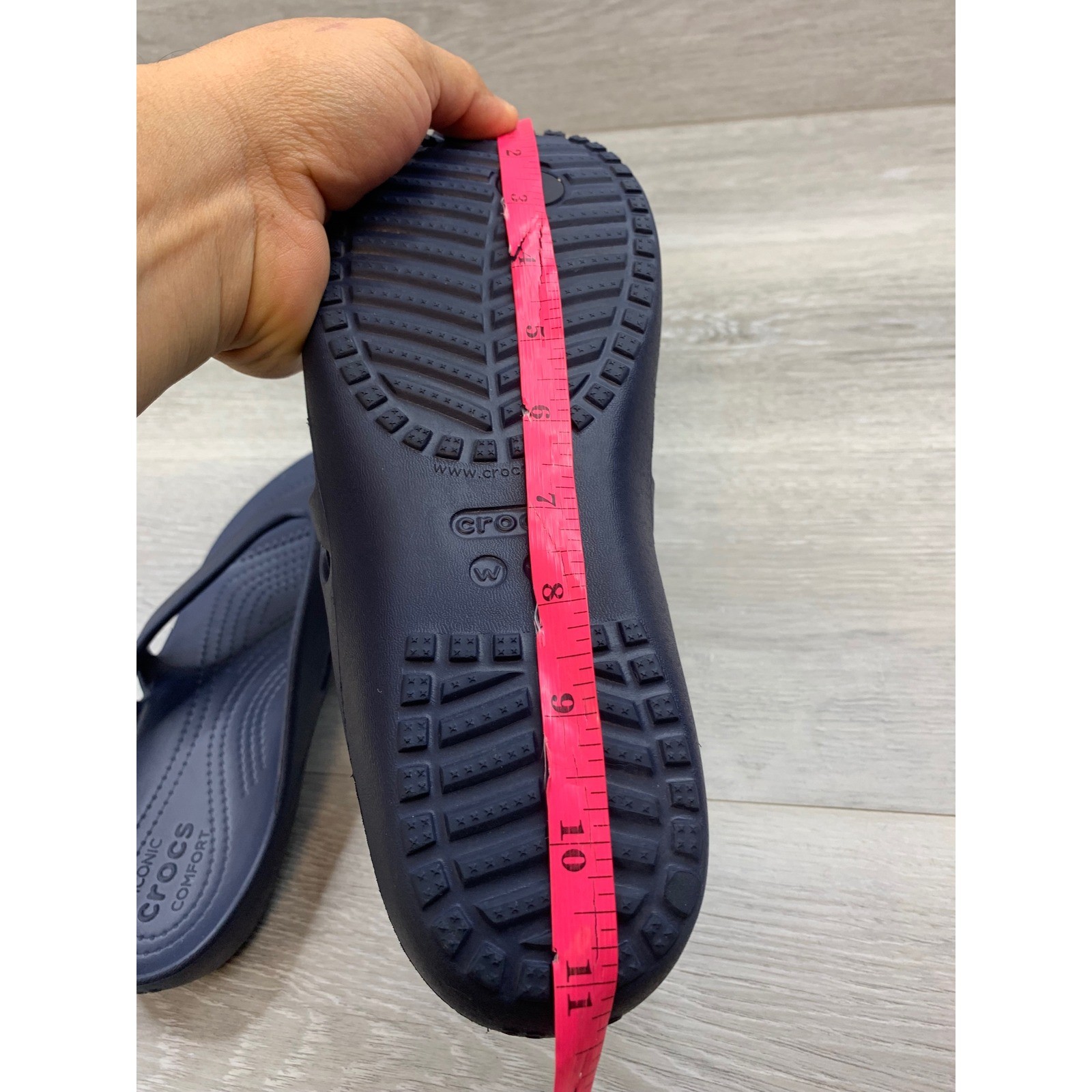 Crocs Kadee II Flip Flops Navy Blue Women’s Sandals 10 Comfort Casual Shoes