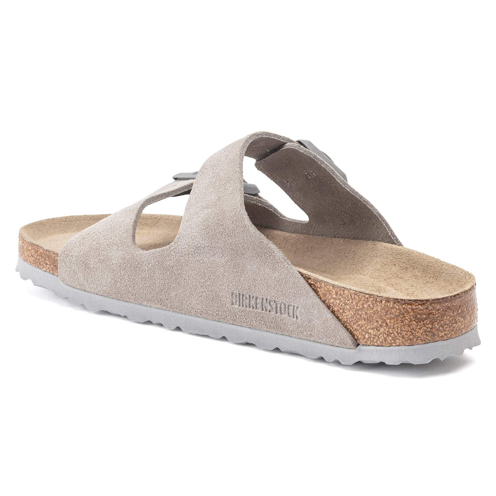 BIRKENSTOCK ARIZONA SOFT FOOTBED SUEDE LEATHER Sandals Stone Coin New