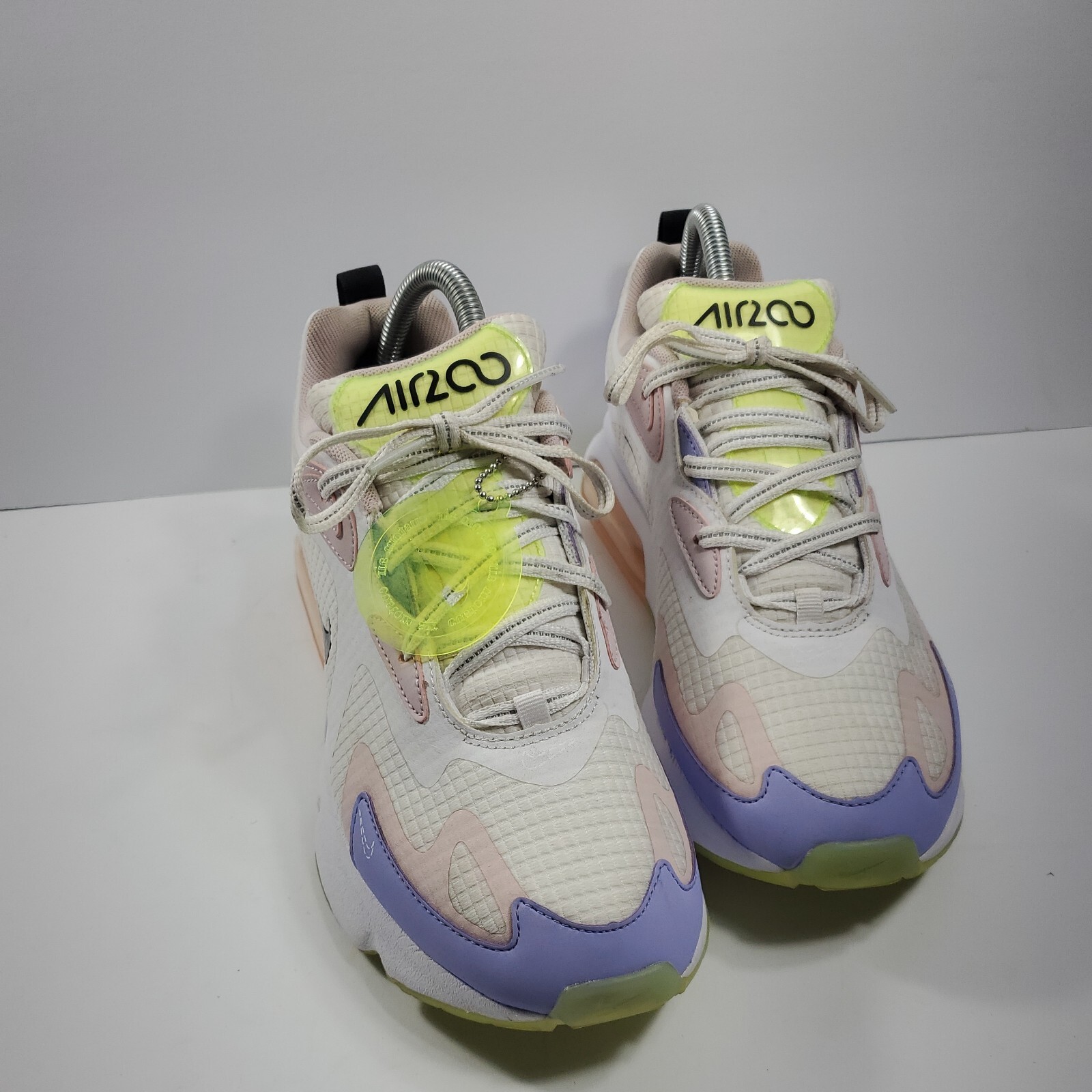 Nike Air Max 200 SE Casual Shoes White/Pink Green/Lt Thistle Purple US 9.5 Women