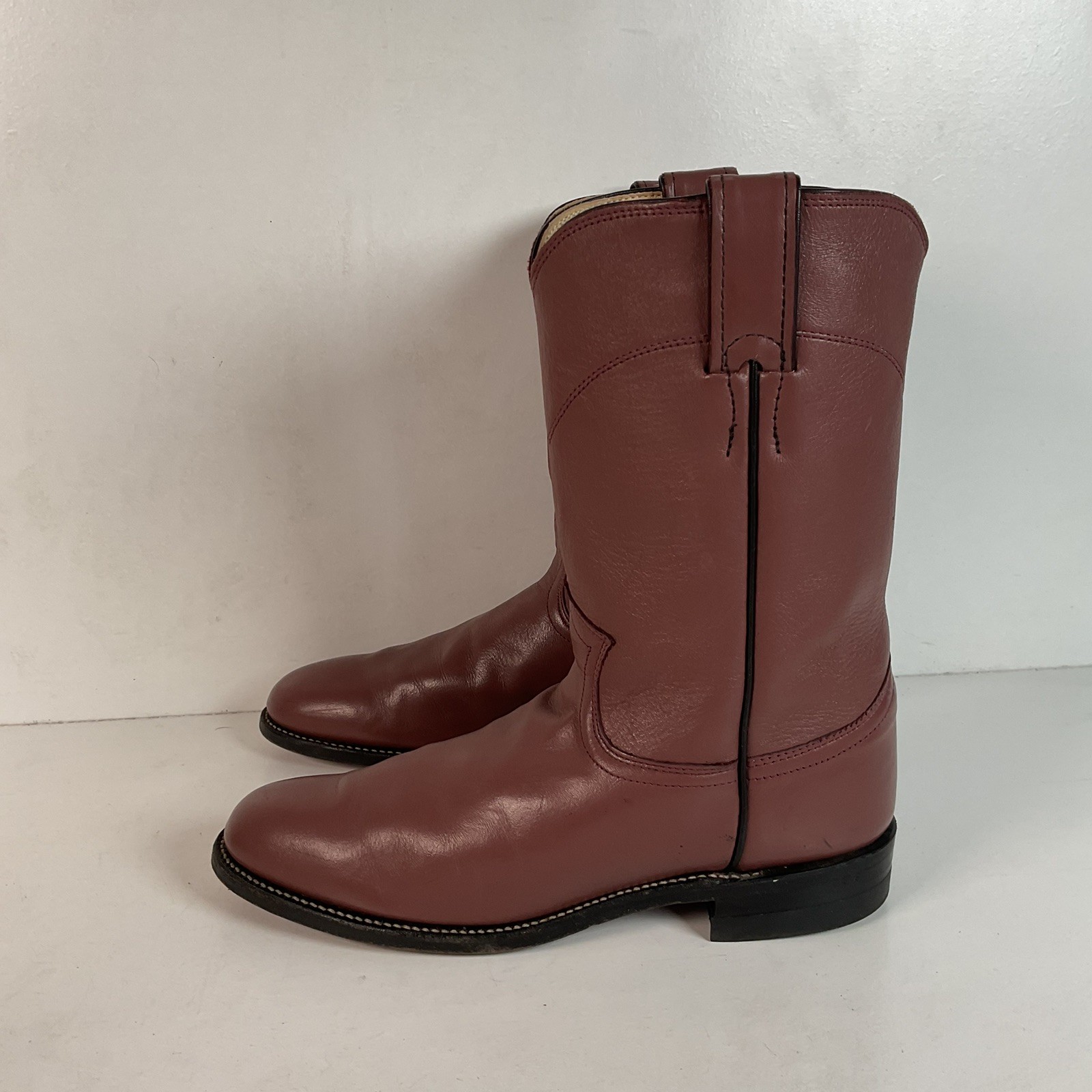 Justin Cowgirl Roper Boots | USA Made | Purple Mauve | Women’s 7 B
