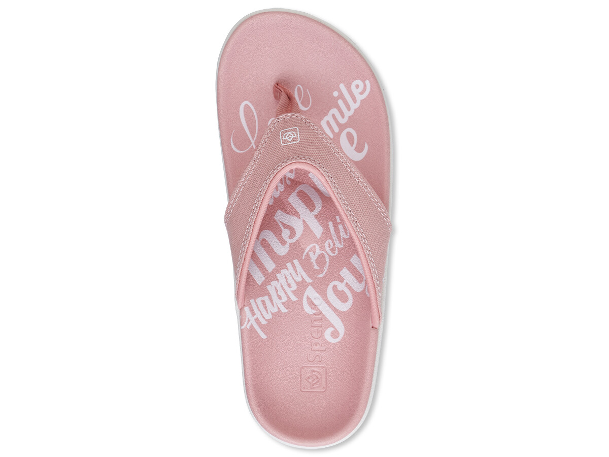 Women’s Spenco Total Support Orthotic Inspiration Blush Yumi Flip Flops Sz 10