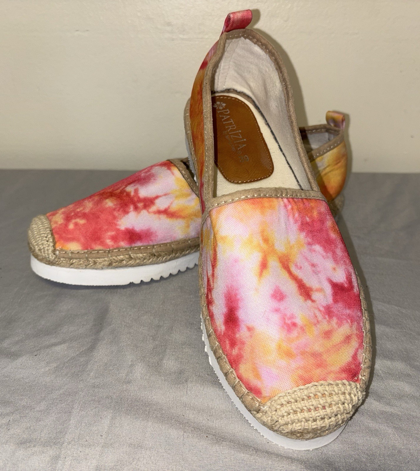 Patrizia By Spring Step Espadrille Pink Tie Dye Slip On Shoes Women’s 39 (8.5)