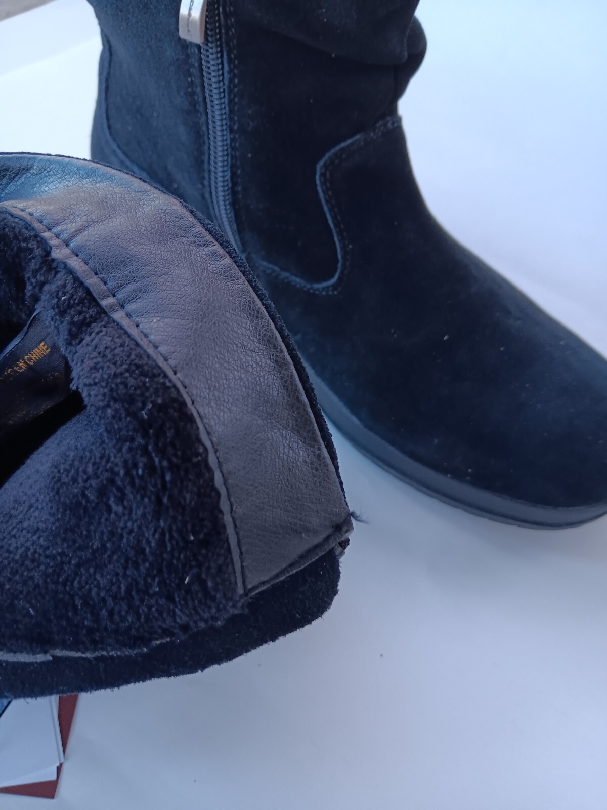 Wanderlust Waterproof 7.5 Women’s Black Leather Boston Slouch Lined Winter Boot