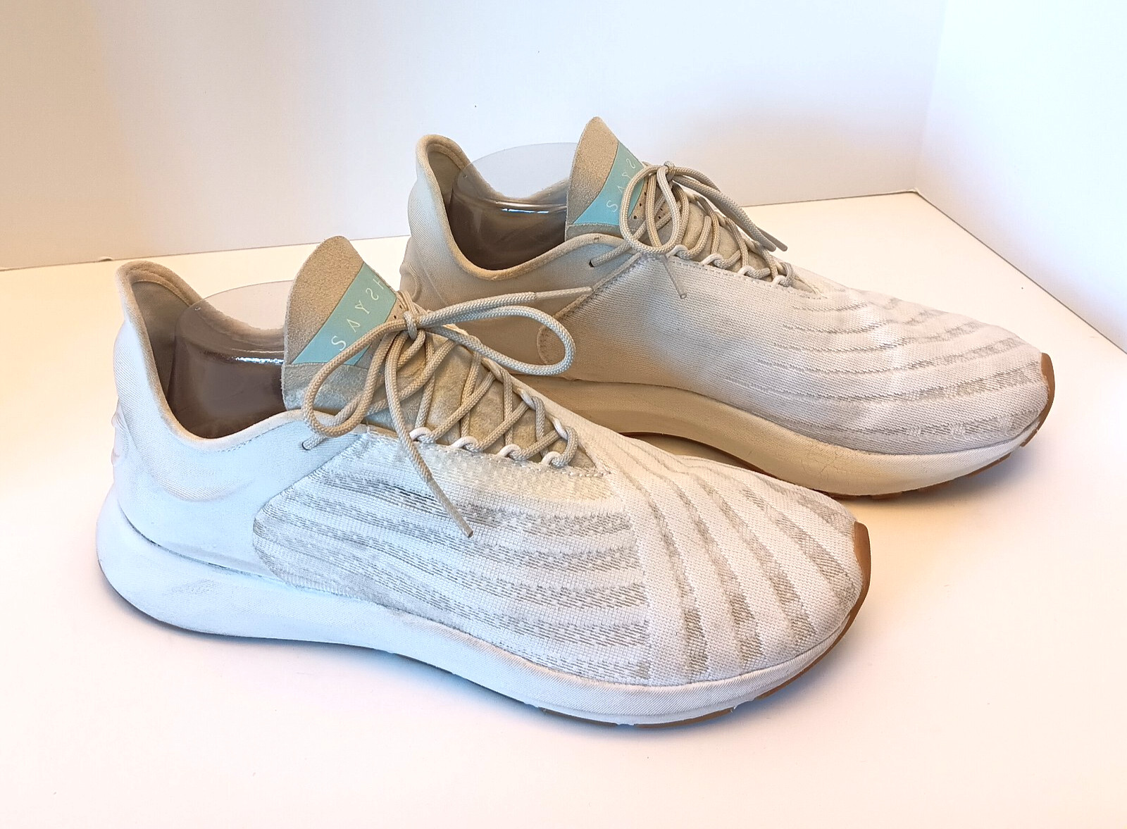 Saysh One Allyson Felix Womens Sz 9 White Athletic Running Walking Sneaker Shoes