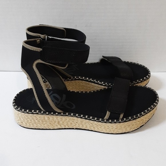 OTBT Reflector espadrilles Women’s Black vacations beach casual office Y2K 11M
