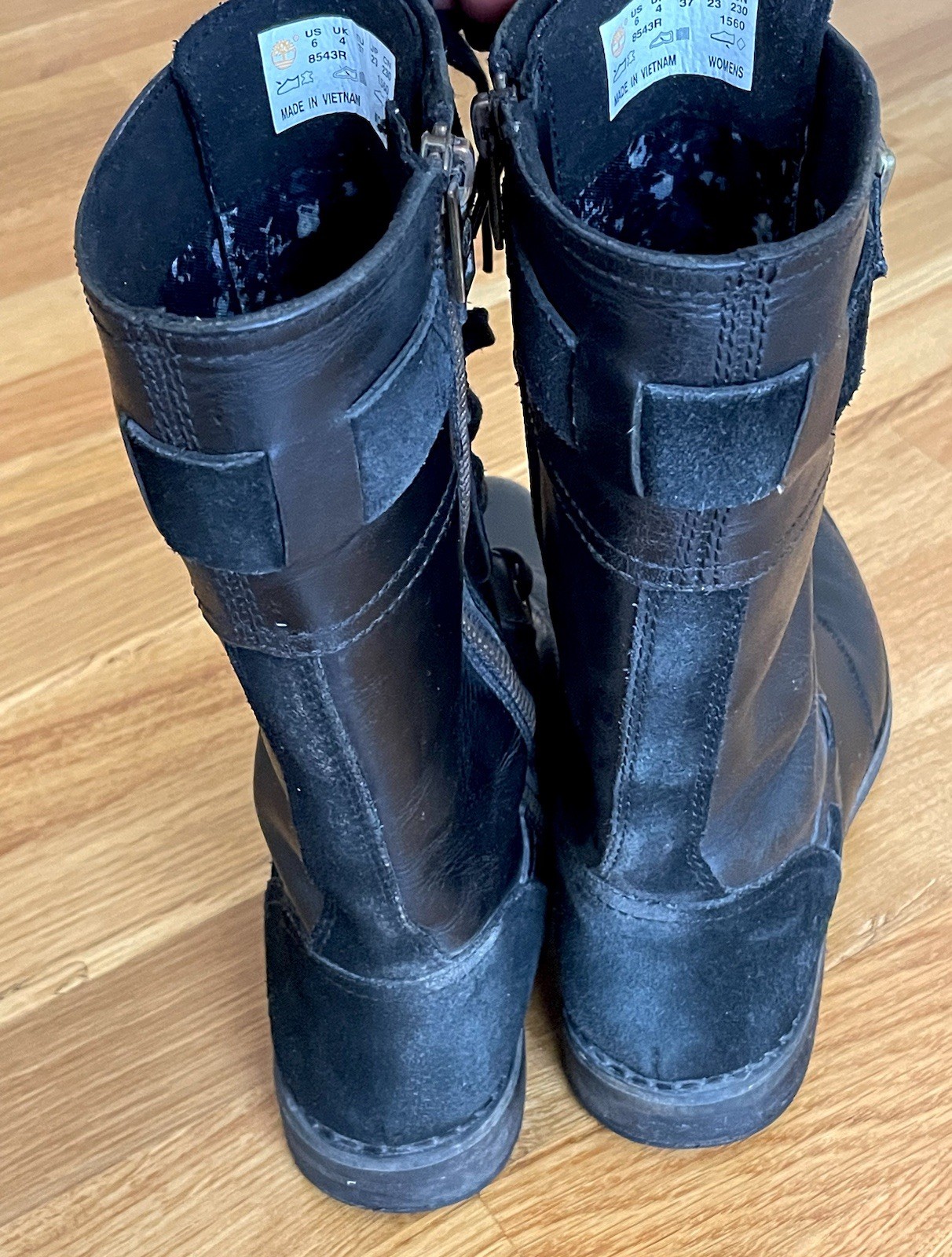 TIMBERLAND Earthkeepers Black Leather Savin Hill Boots 8543R Women Size 6