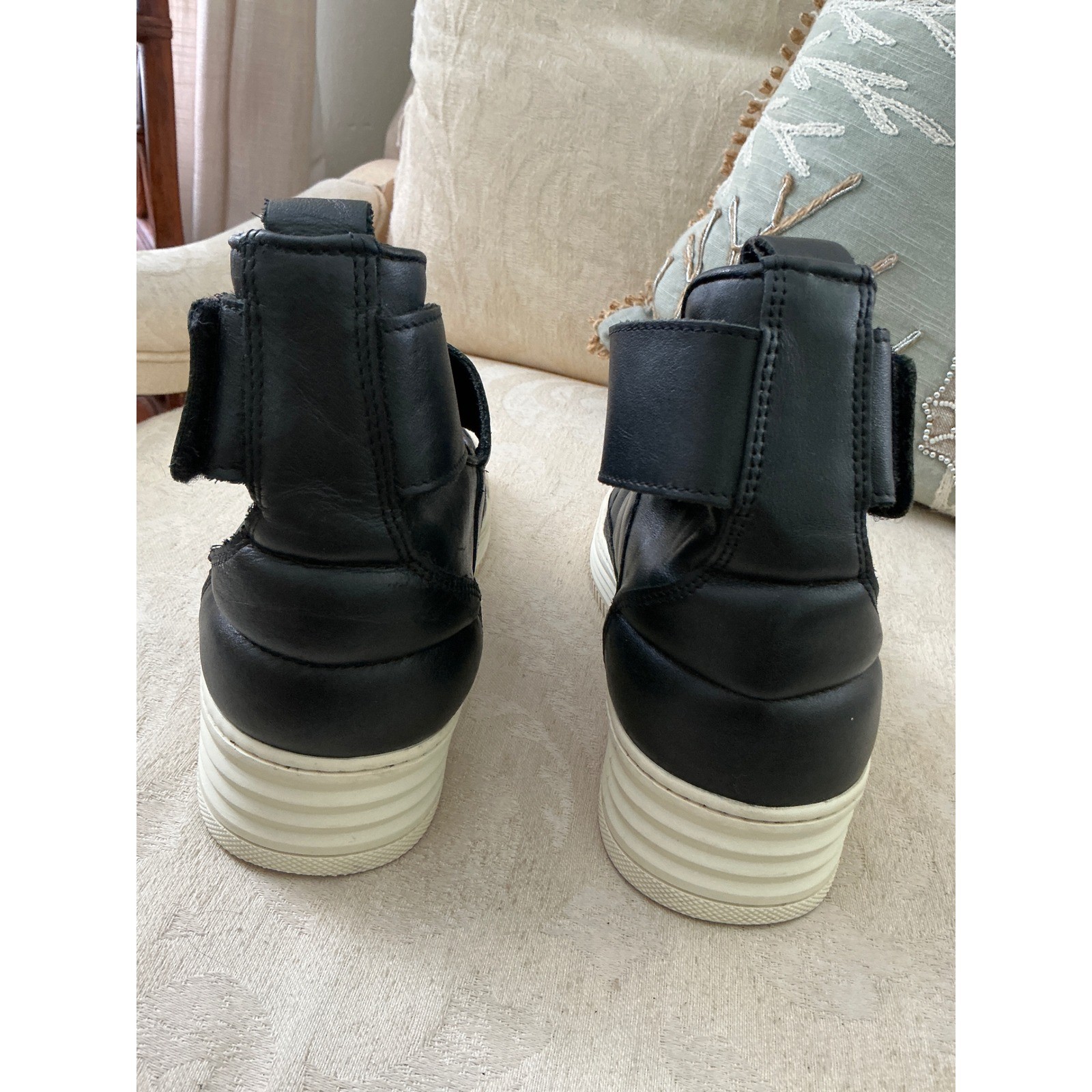 Filling Pieces High Top Cleopatra STRAPPY black leather sneaker size 36/US 6