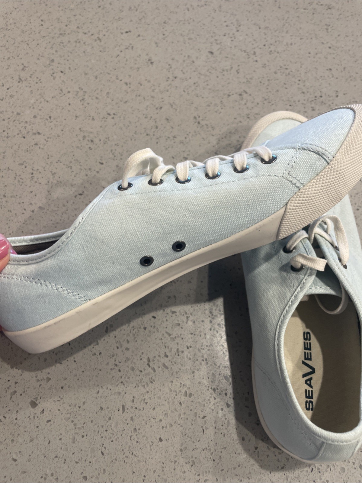 SeaVees Monterey Canvas Sneakers Women’s Size 9.5- Lt Blue