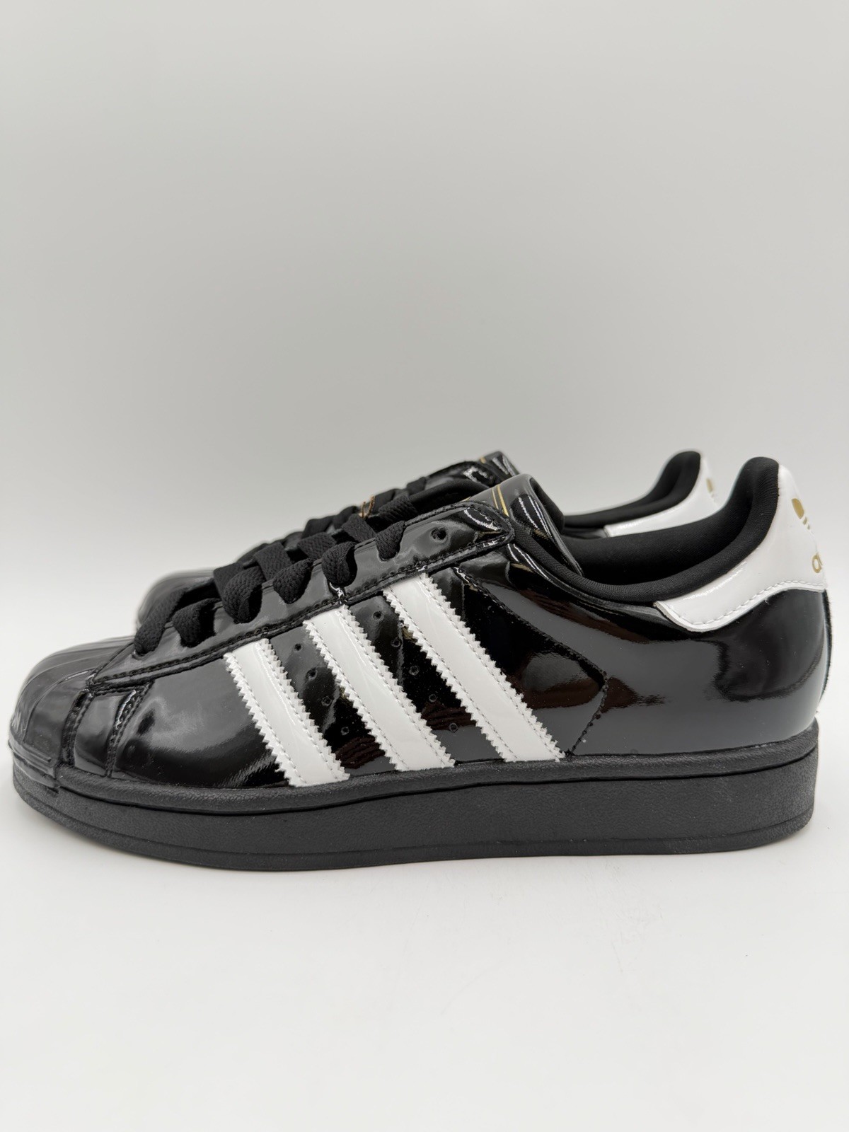 Adidas Women’s Superstar II Orignals Size 7.5 Core Black White Gold |JS4009|