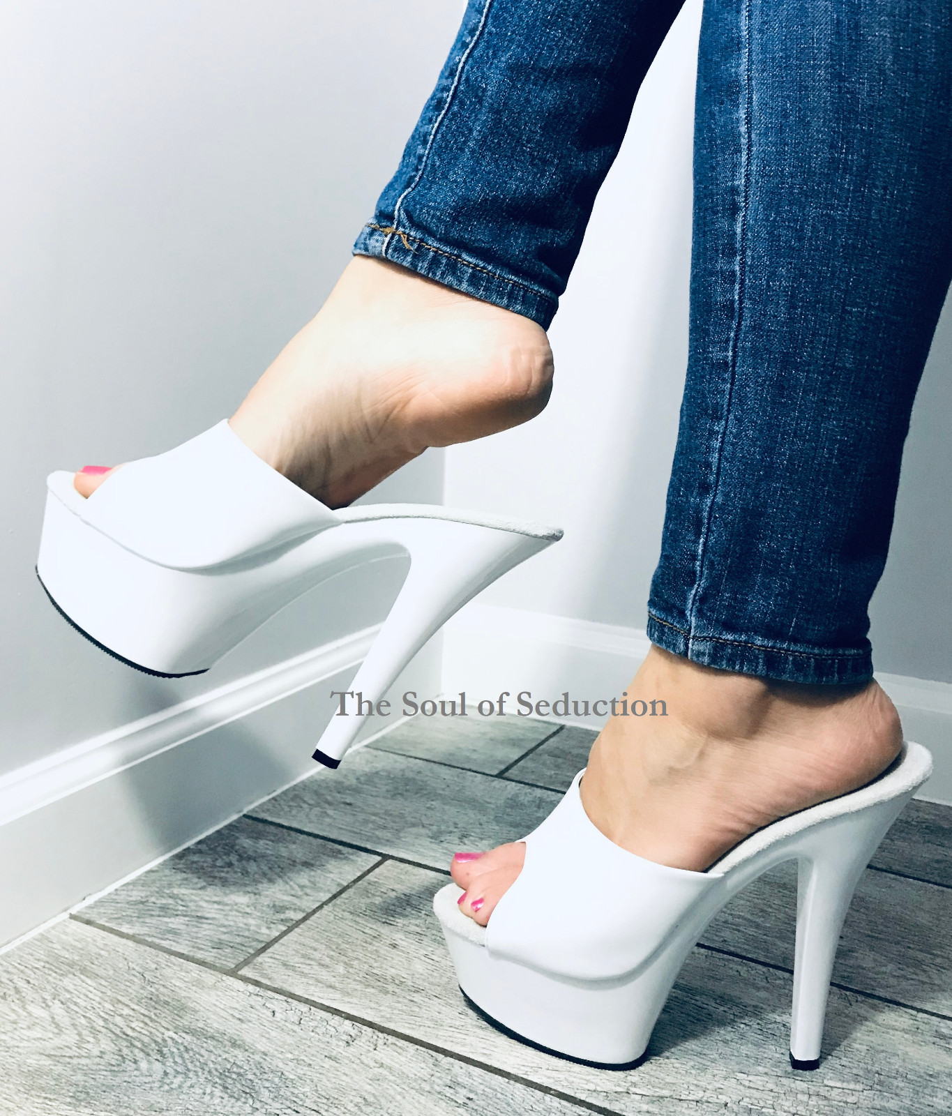 6″ White Platform High Heels Mens Drag Queen Crossdresser Shoes size 11 12 13 14