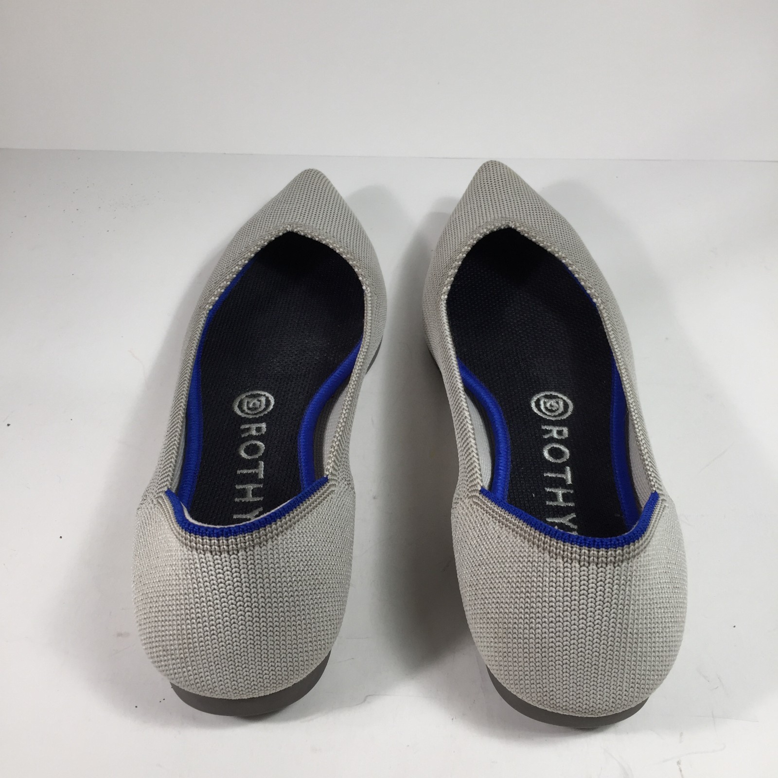 Rothy’s The Point II Diamond Twill Cream White Size US W8.5 Toe Flats