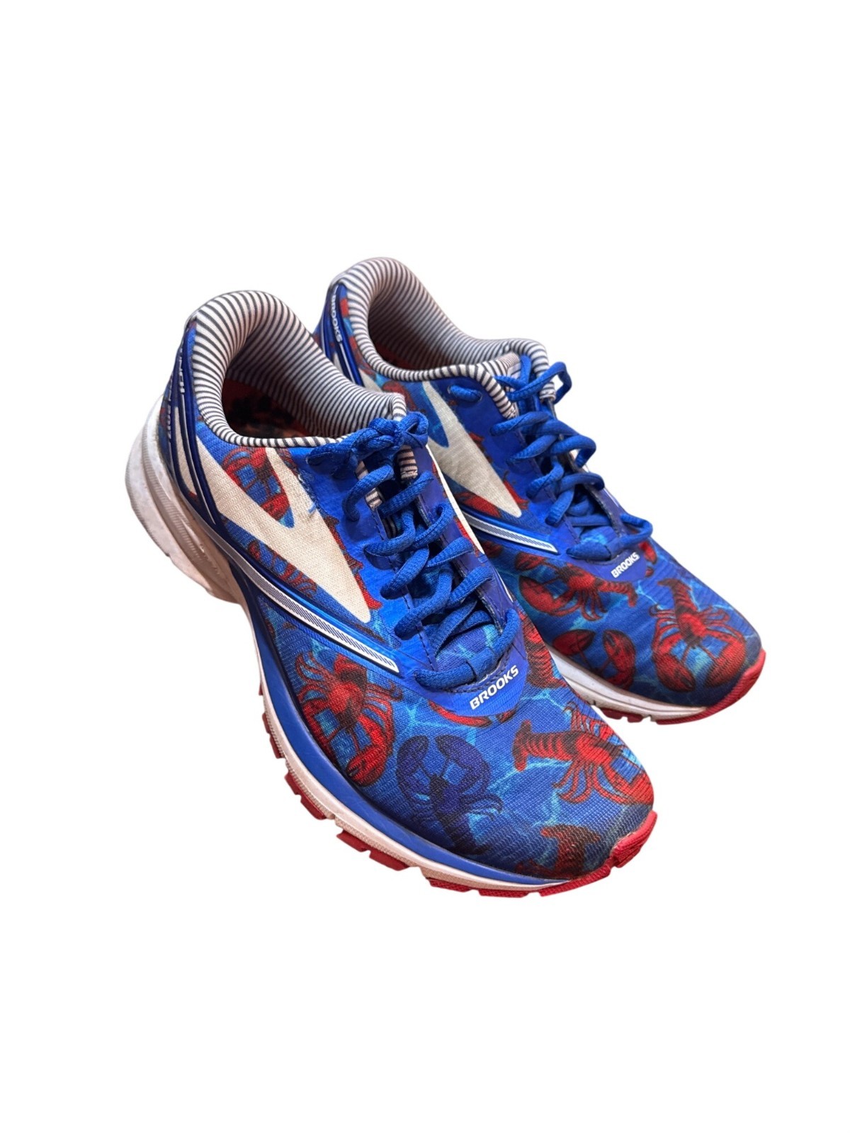 Brooks Launch 4 Boston 2017 wms blue white running sneakers sz8B SKU 10-506