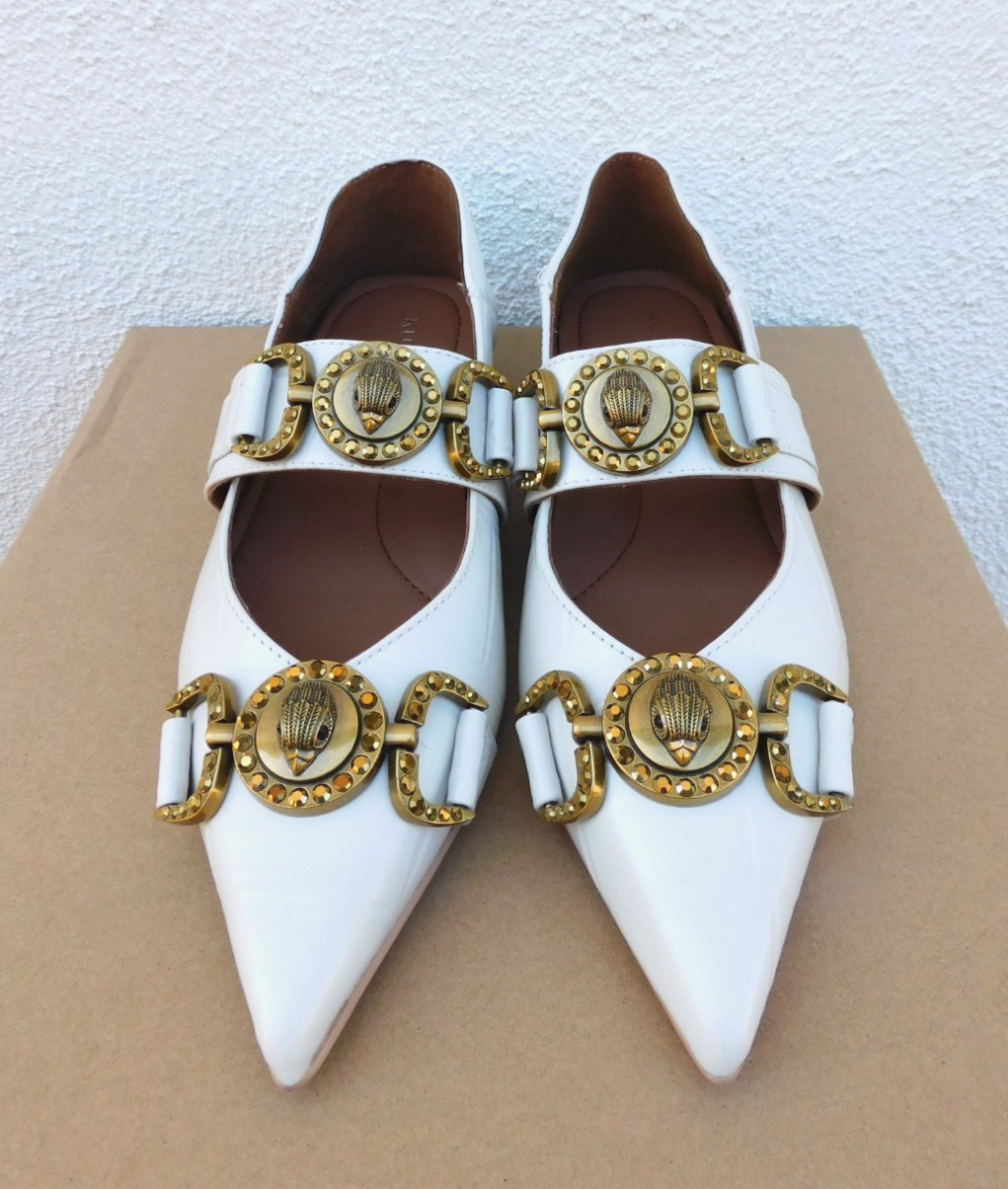 KURT GEIGER LONDON MANSION POINT SLIP ON FLAT LOAFERS, WOMEN US 6/ EUR 36 ~NEW