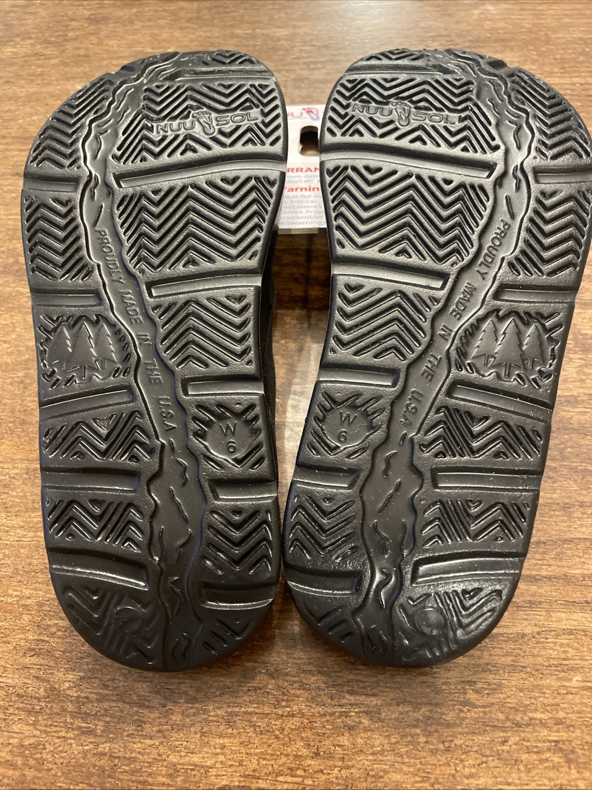 NUUSOL Cascade Women’s Flip Flop Eclipse Black W 6 Child 4 USA Made New