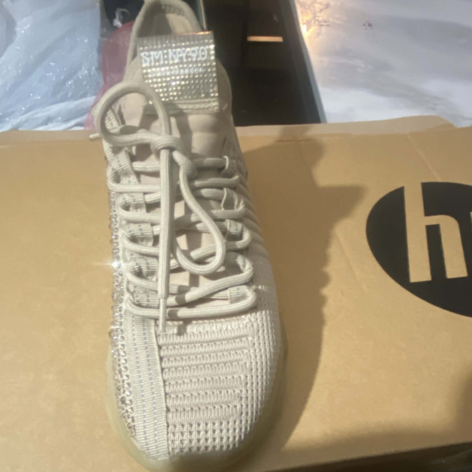 Steve Madden SM.NY90 Rhinestone Beige Women’s Sneakers