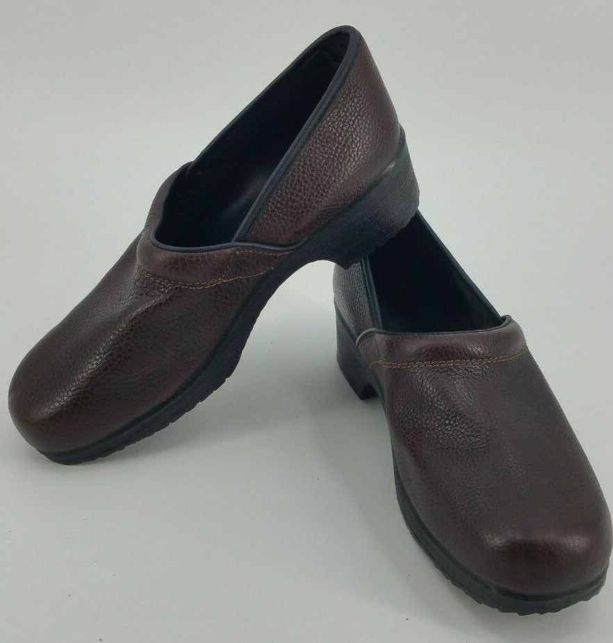 NEW Ana Tech Clogs Slip On Dark Brown Shoes Womens 45 EU 13 USA Comfort Leather