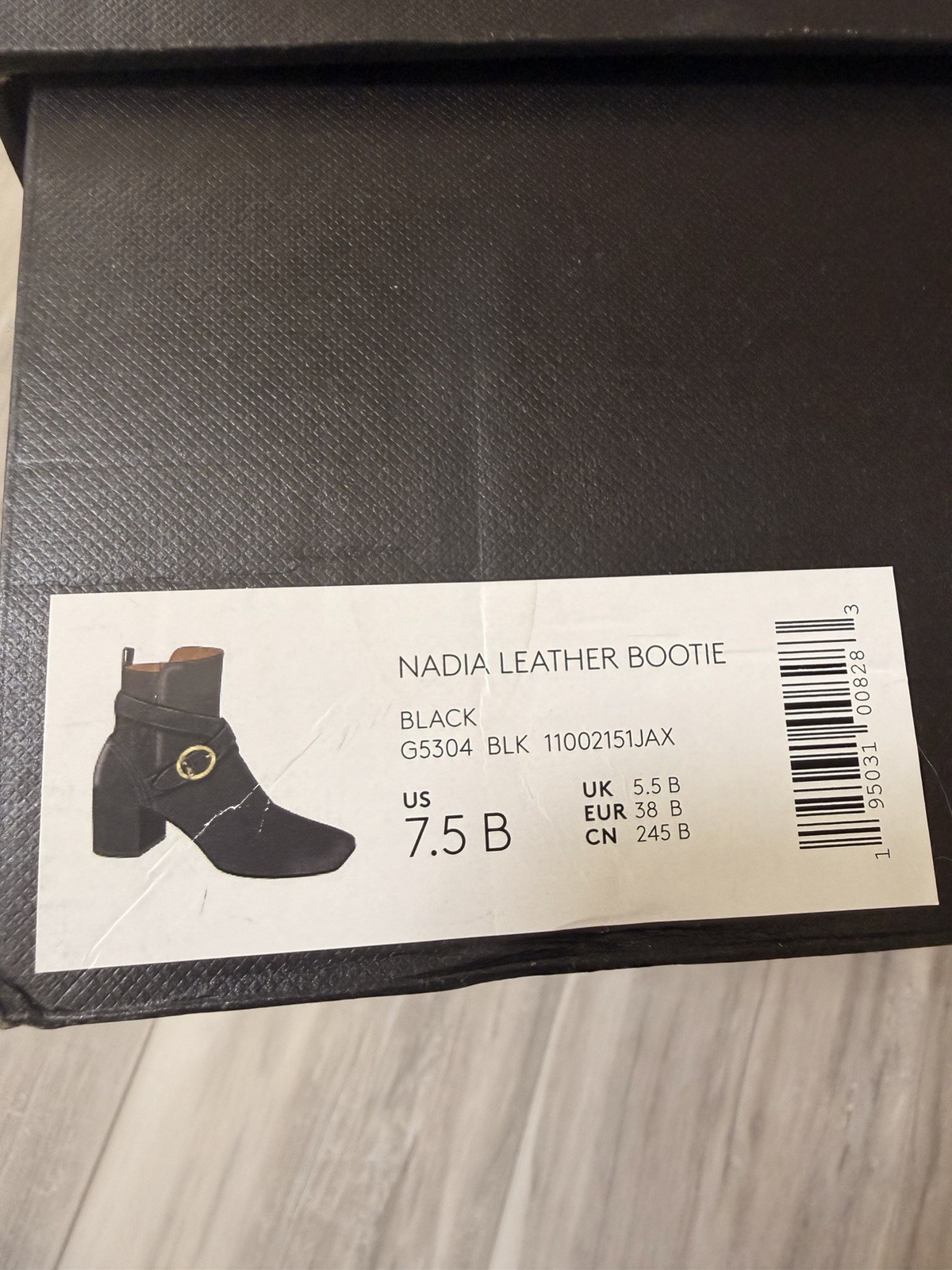 Coach Nadia Black Leather Ankle Bootie Zip Pointed Toe Women’s US 7.5B G5304