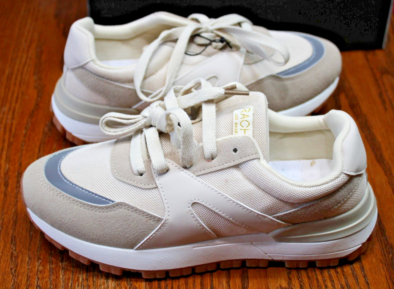 Rachel Zoe Sophie Taupe Retro Stylish Sneakers US Women’s Size 8.5 NIB