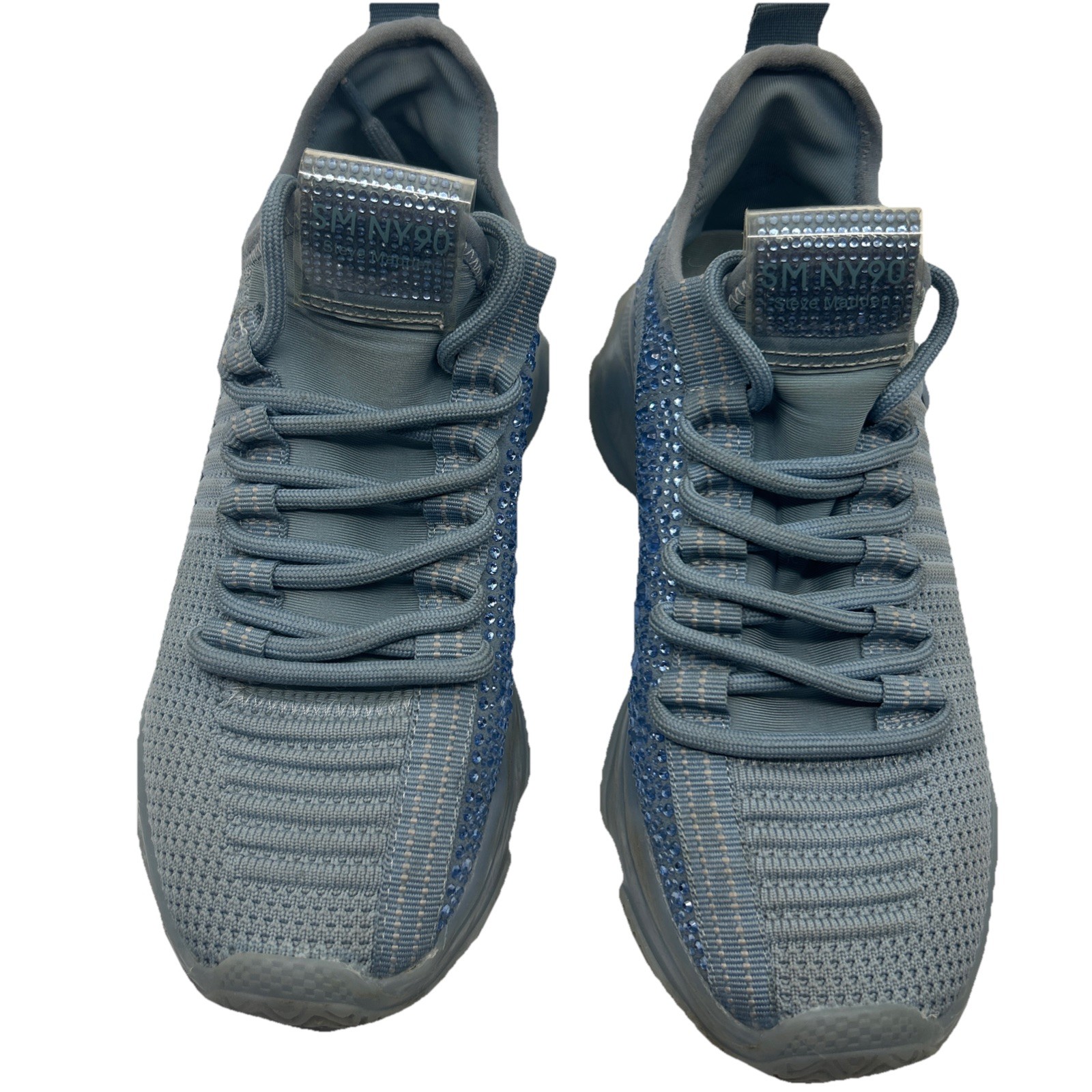 Steve Madden SM NY90 MAXIMA Womens Sneakers Baby Blue Rhinestones Size 6