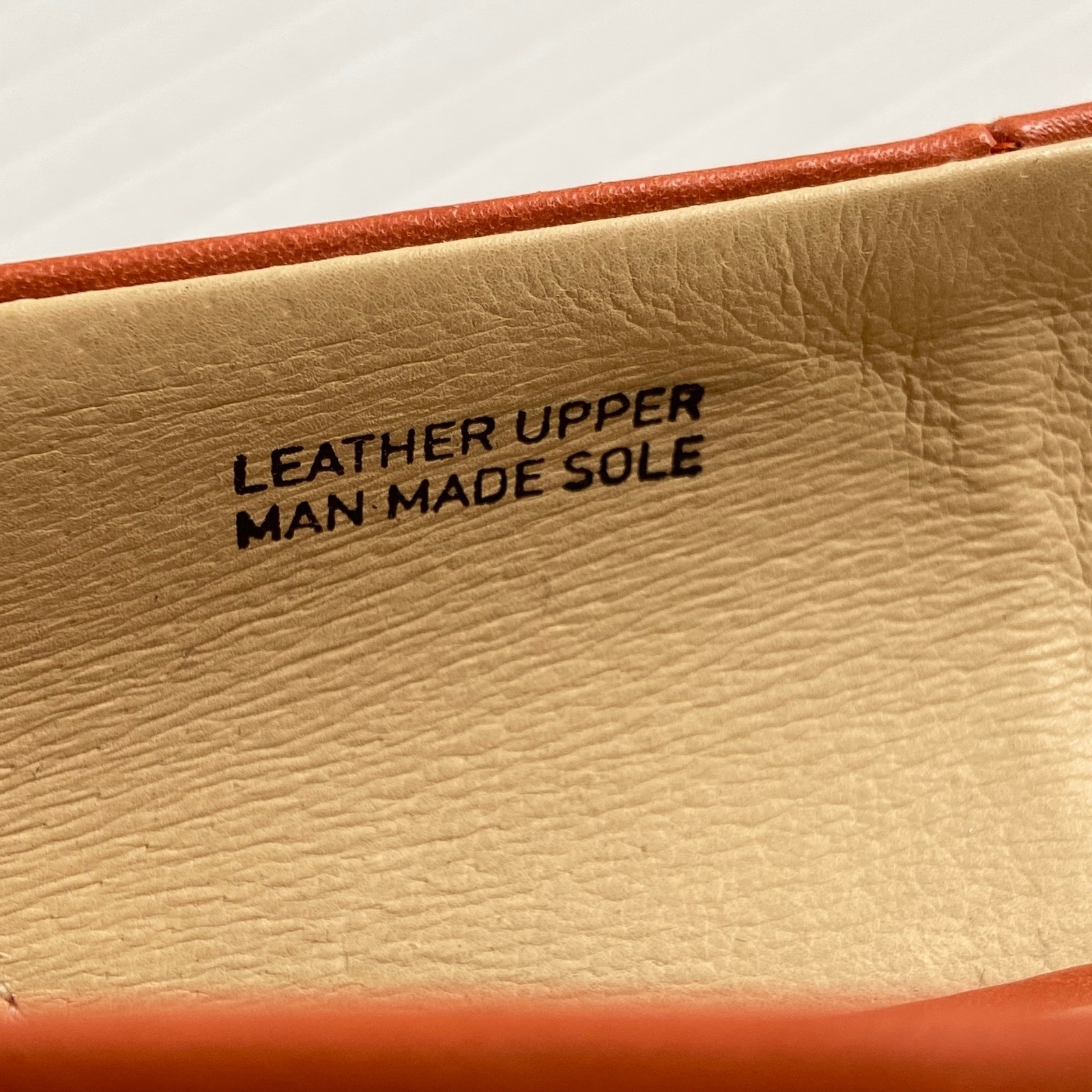 Ana Palma Orange Leather Square Heel Toe Ballet Flats Womens EU 37 US 6.5 7