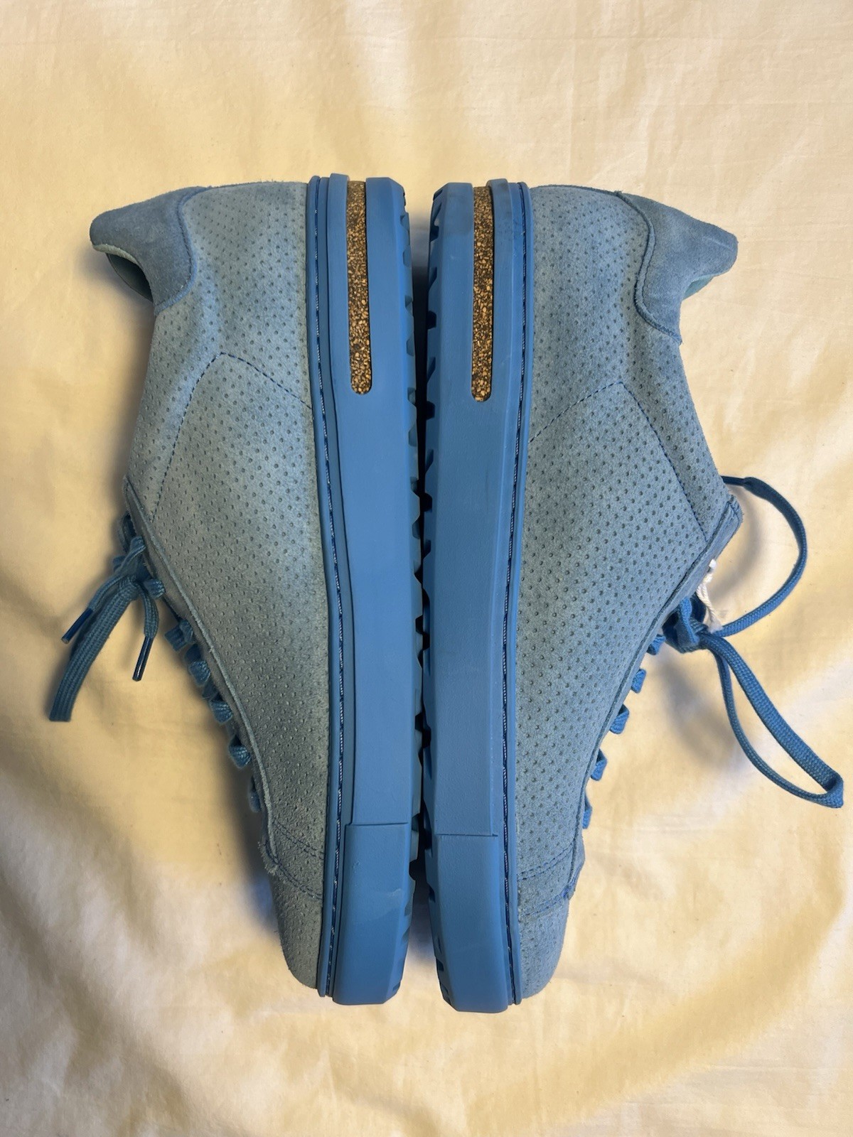 Birkenstock Bend Low Suede Blue Embossed Sneakers Size N EU 41 (W 10 / M 8) NEW