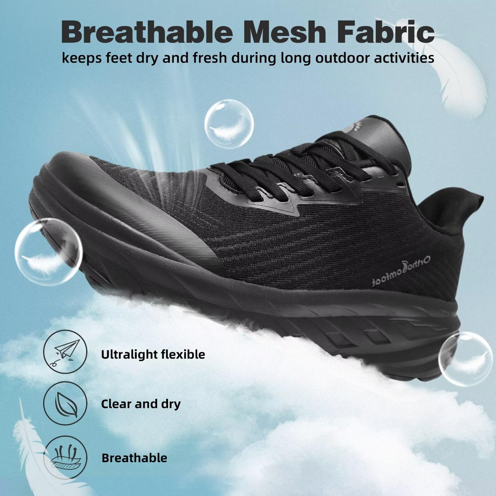 Women’s Orthopedic Diabetic Wide Toe Box Sneakers: Fashion Plantar Fasciitis…
