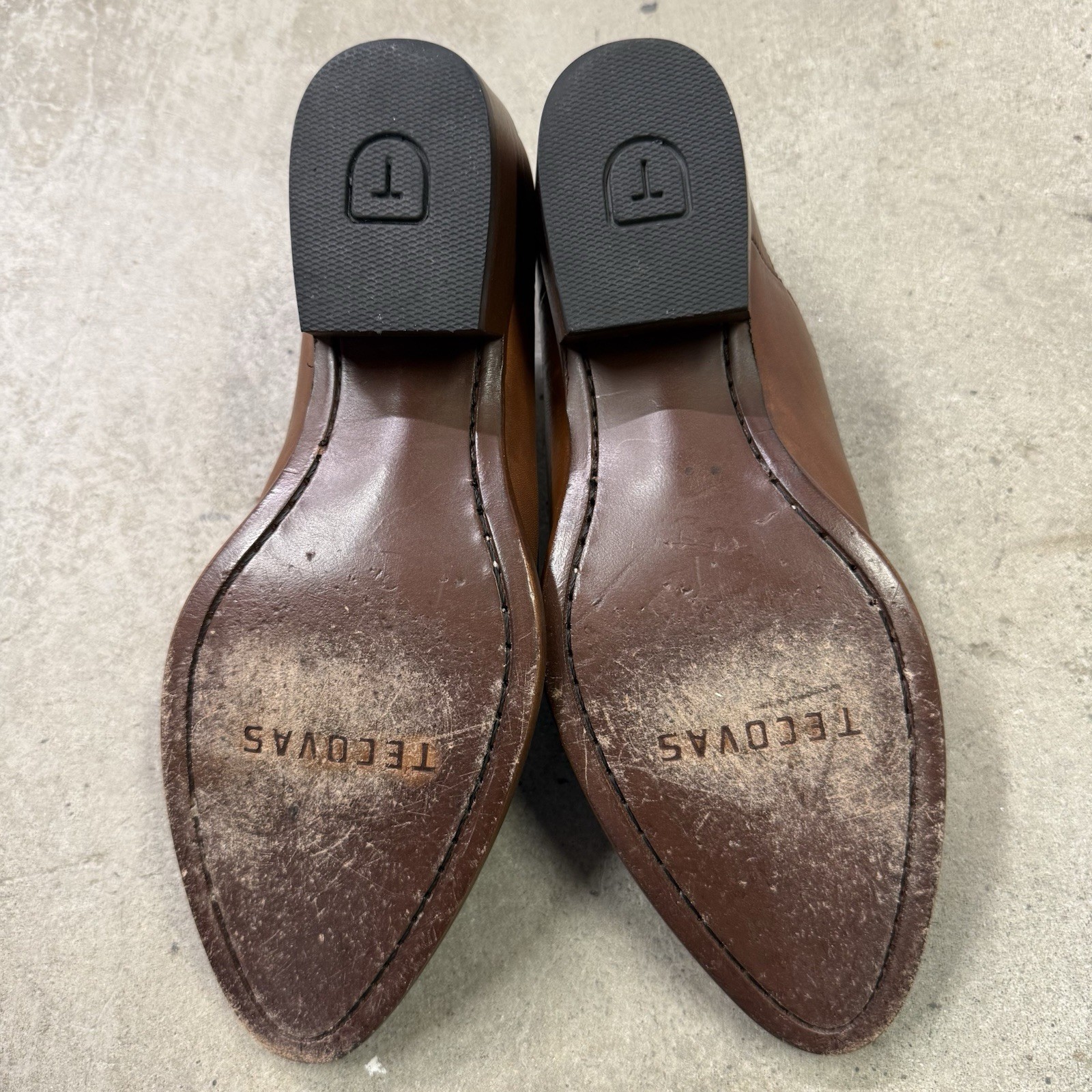 Tecovas The Sophie Mules Bovine Leather Caramel Women’s 8.5 Carmel Brown Slipon