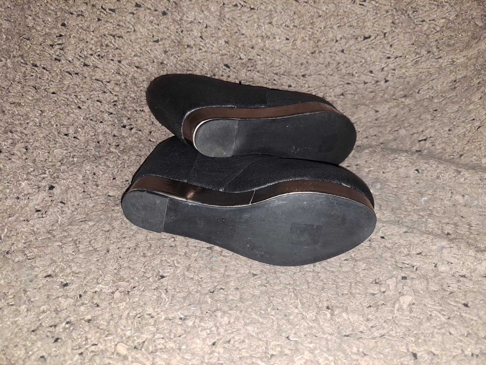 JEFFREY CAMPBELL-Raid-Black/Silver Leather Platform Heels-Sz 38/7.5-Excellent