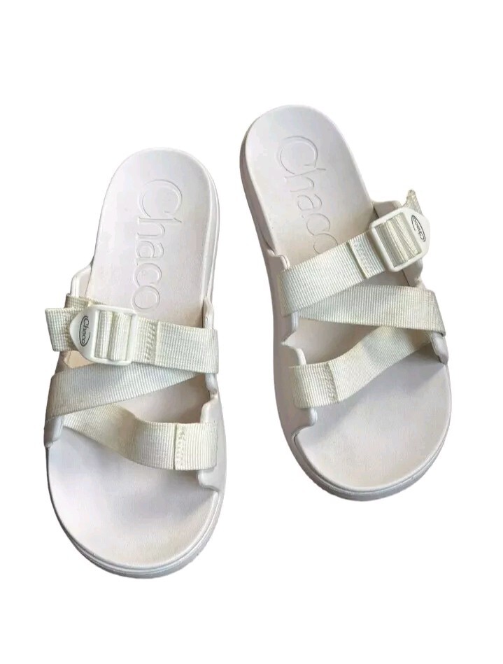 Chaco Chillos Slide Sandals Women’s White Size US 9 Beach Pool Outdoor