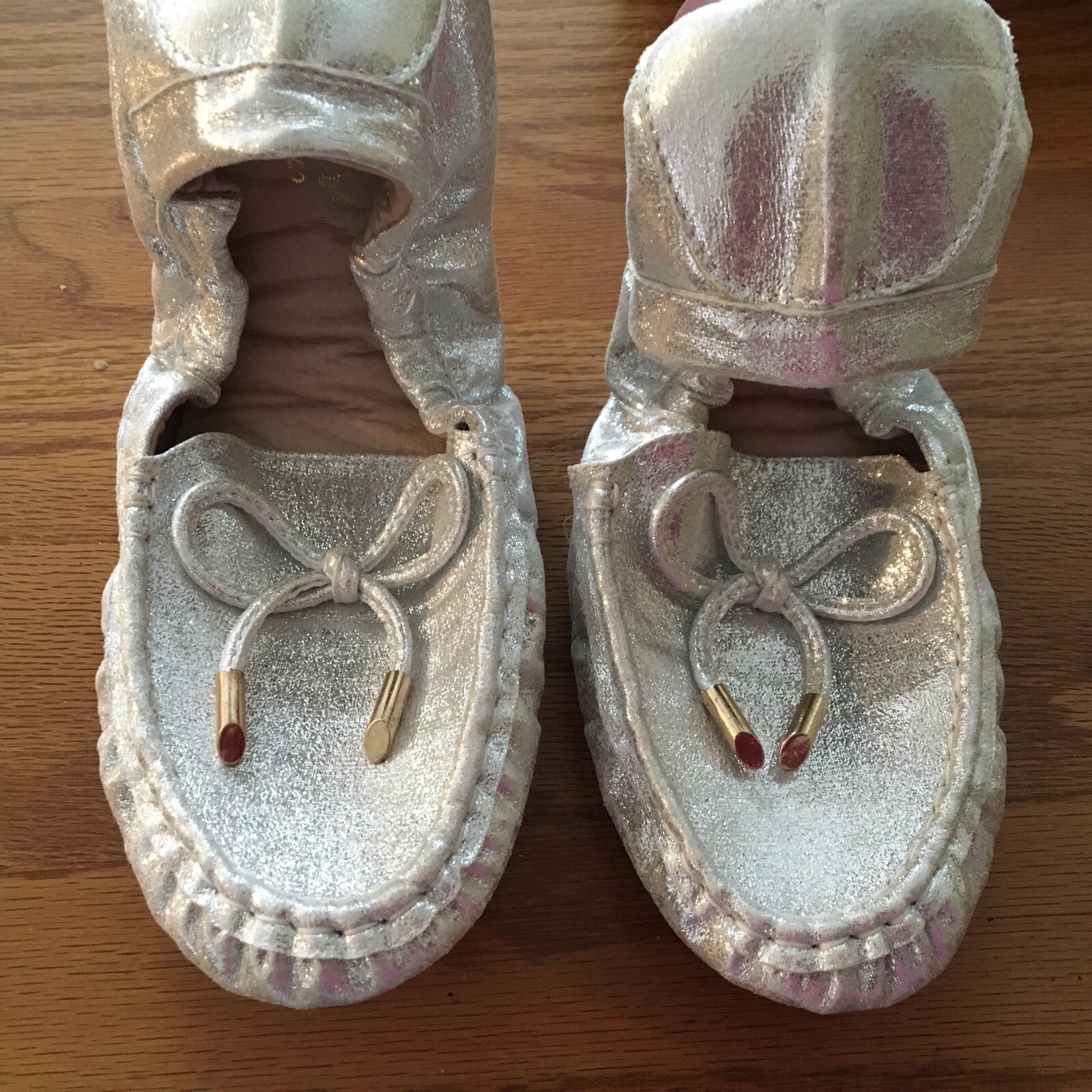 silver slippers/flats shoes women’s 8.5 (NIB)