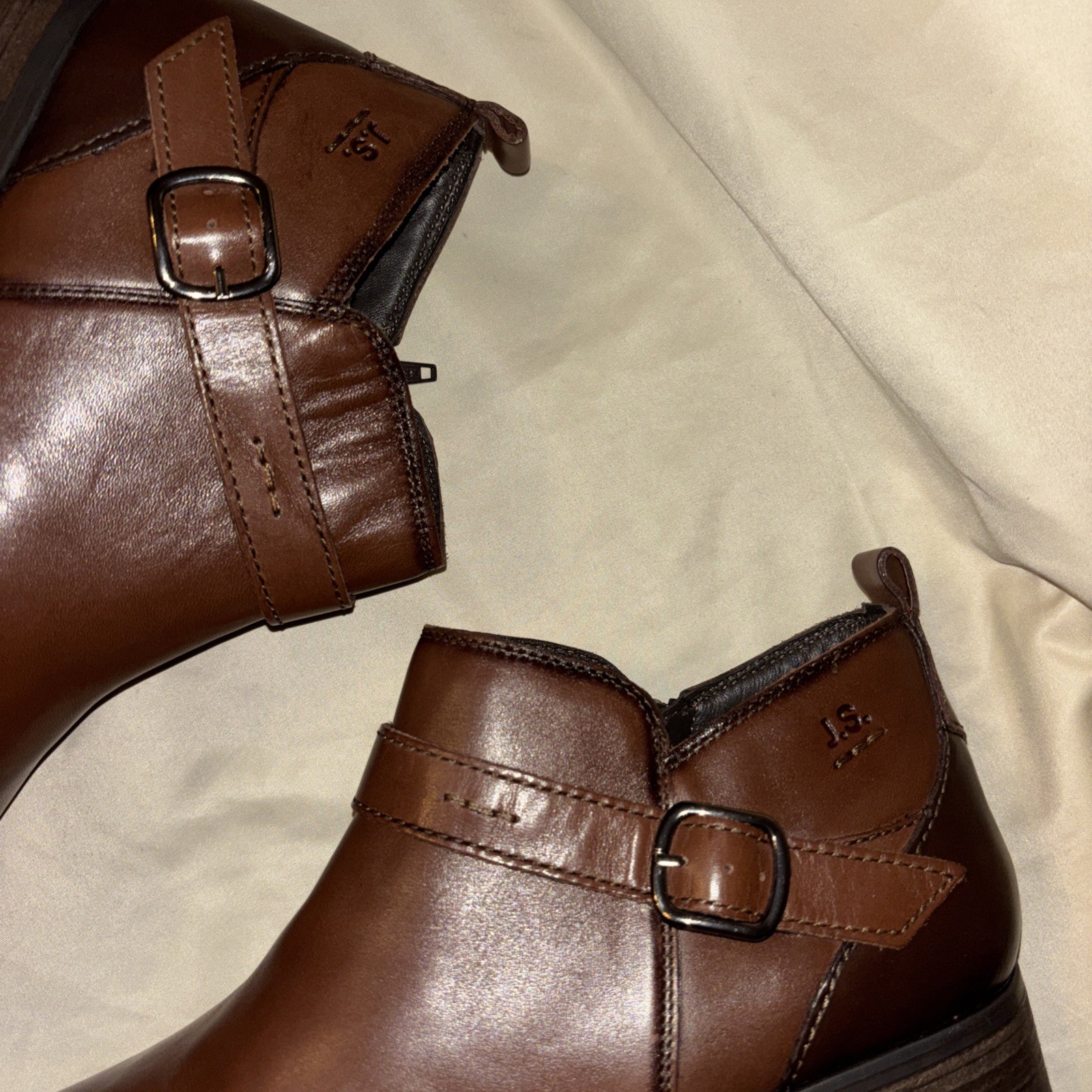 New Josef Seibel Kate 10 Sz 9.5 EU 41 Ankle Boots Castagne Brown Leather $170