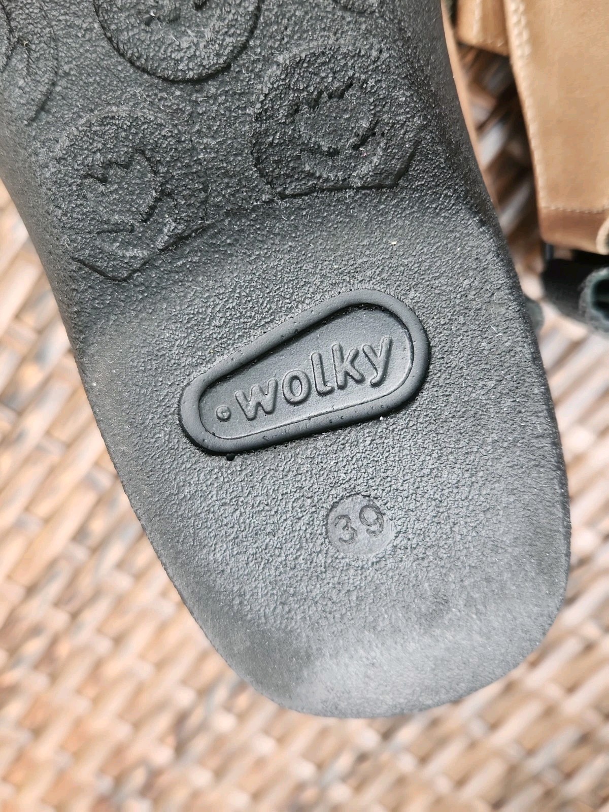 Wolky JEWEL Sandal Tan Brown Smooth Leather Sz EU 39 US 8.5 Comfort Walking Shoe