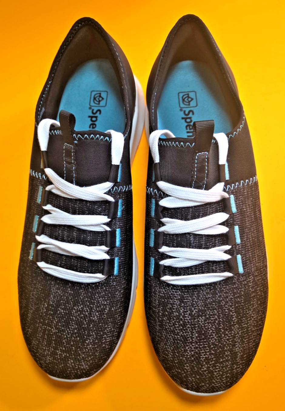 SPENCO LACE-UP BLACK KELSEY WOMANS SNEAKER SIZE 10W NEW