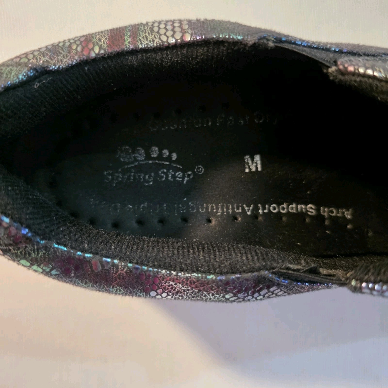 Spring Step Womens Clogs Size 8 M Winfrey Aura Iridescent Printed Leather Upper