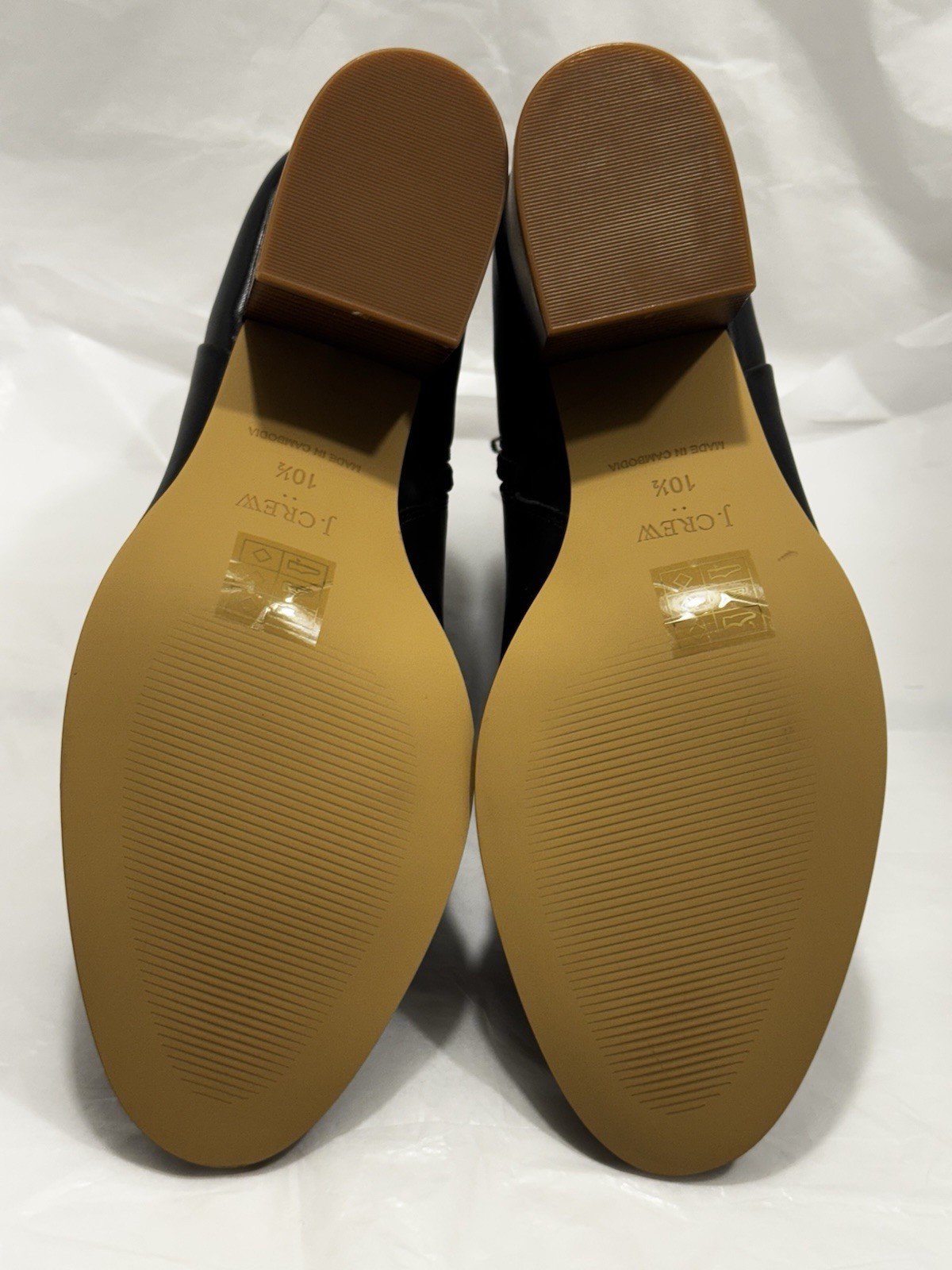 J.CREW $188 Women’s BLACK Faux-Leather Heeled Going Out Zipper Ankle Boots 10 M