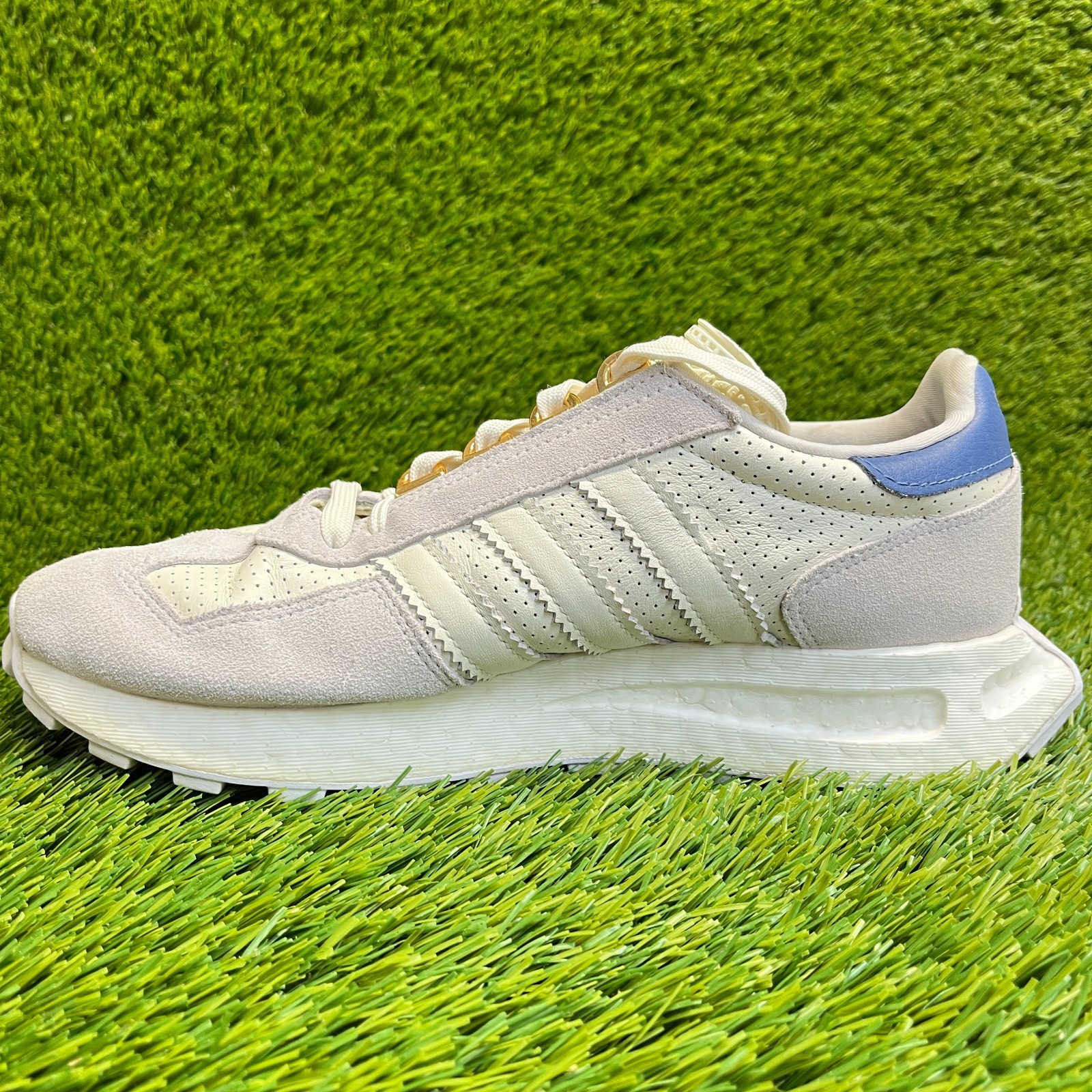 Adidas Retropy E5 Womens Size 8.5 Off White Gray Athletic Running Shoes Sneakers