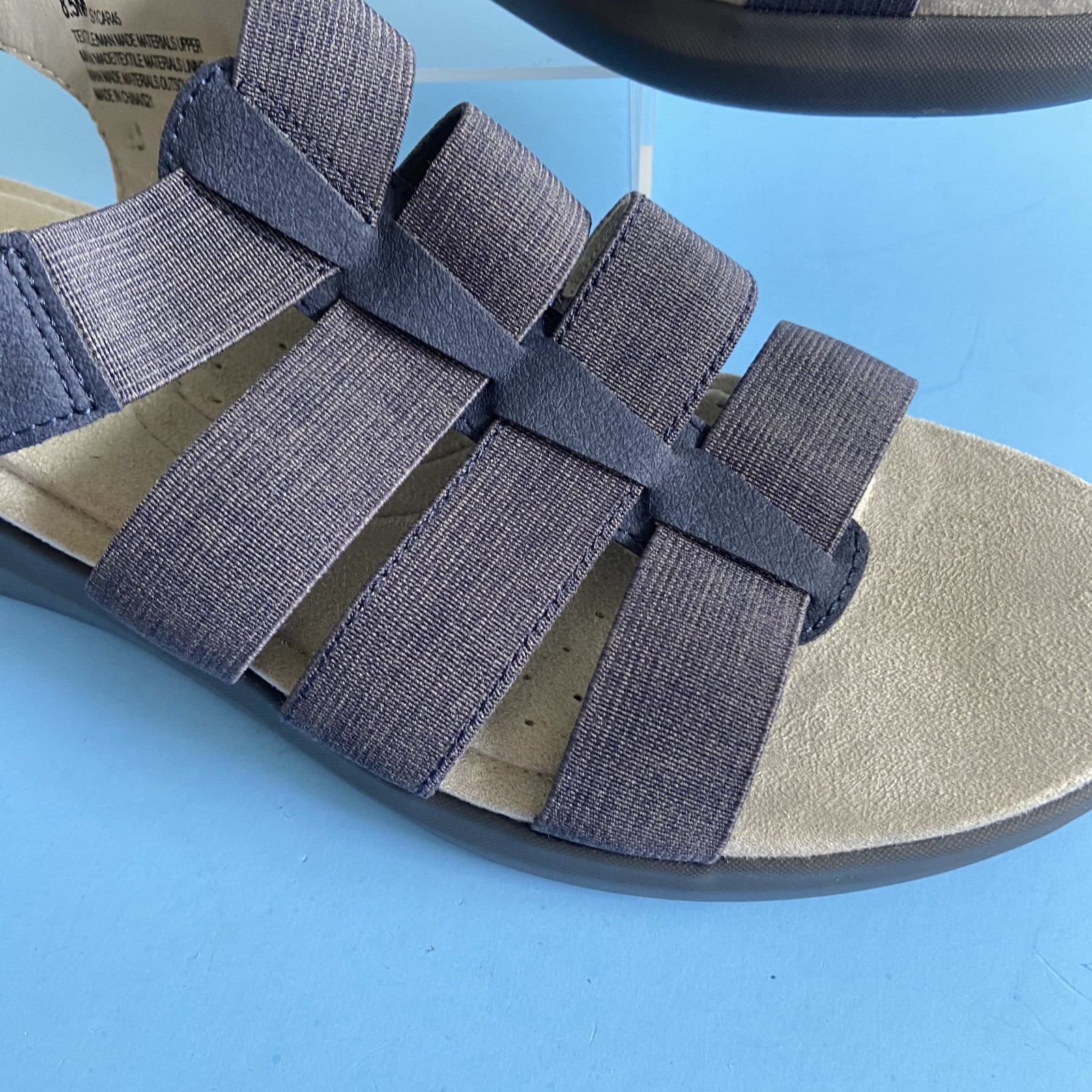 JSPORT Cara Sandals Womens Sz 8.5 Blue Comfort Strappy Lightweight Sandals
