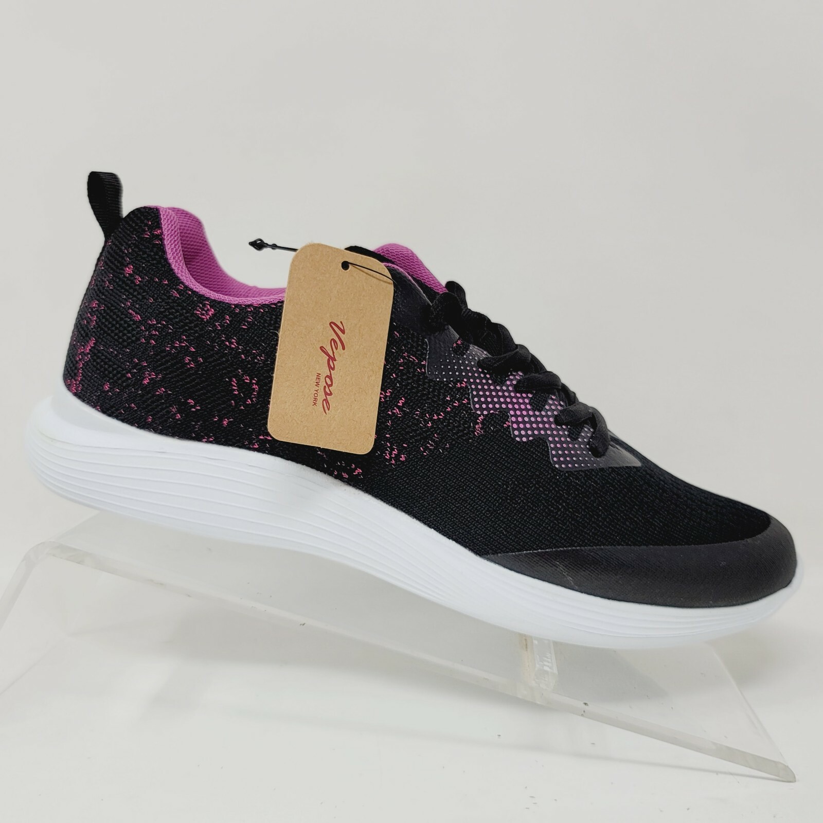 Vepose Women’s Sneakers Sz 8 M Running Shoes Black Purple Casual