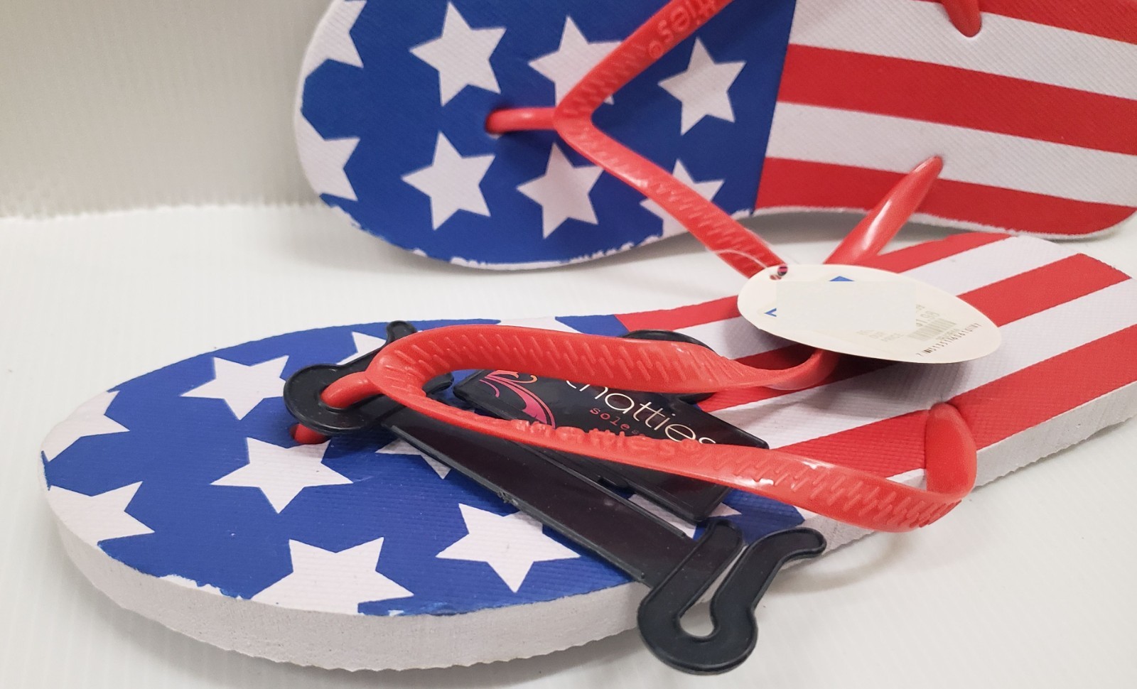 Flip Flops Size L (Large)(size 9-10) JULY 4,PATRIOTIC,USA AMERICAN FLAG,Chatties