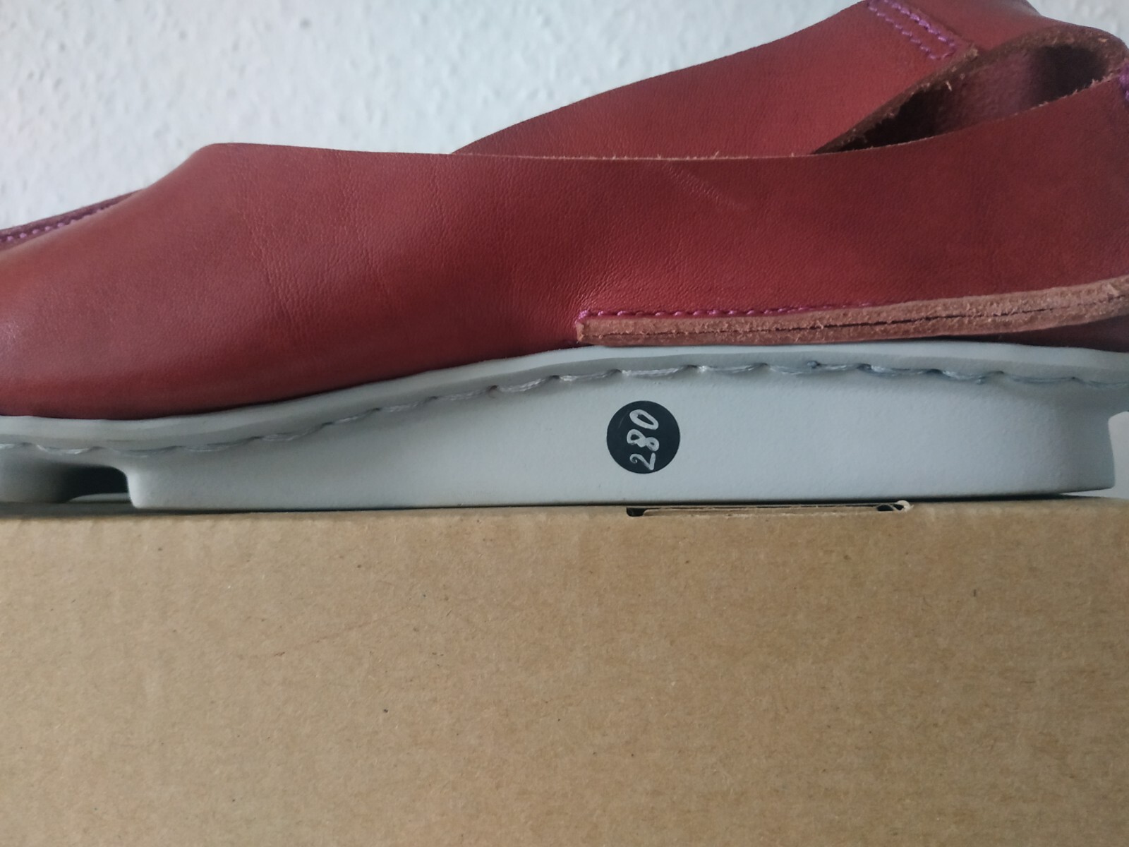 Trippen shoes dark red leather size 39 (38) new