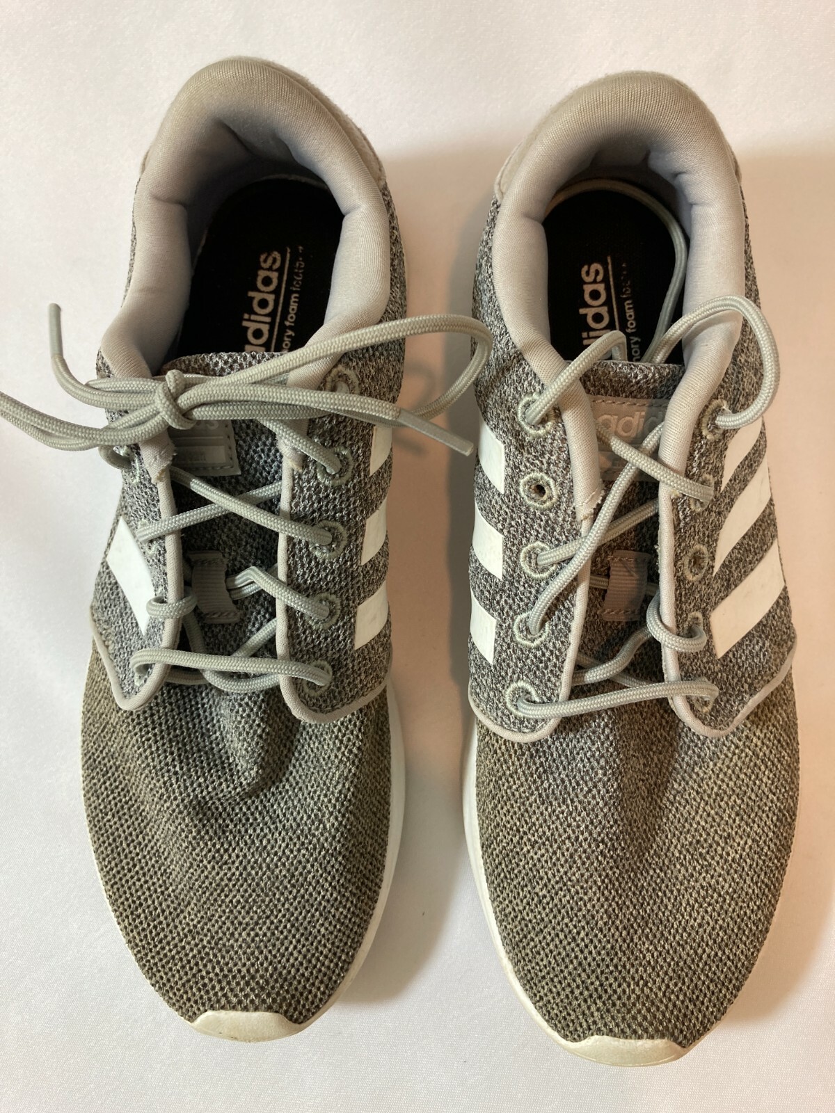 Adidas Women’s QT Racer GRAY White Memory Foam Running Shoes G/C – PICK SIZE