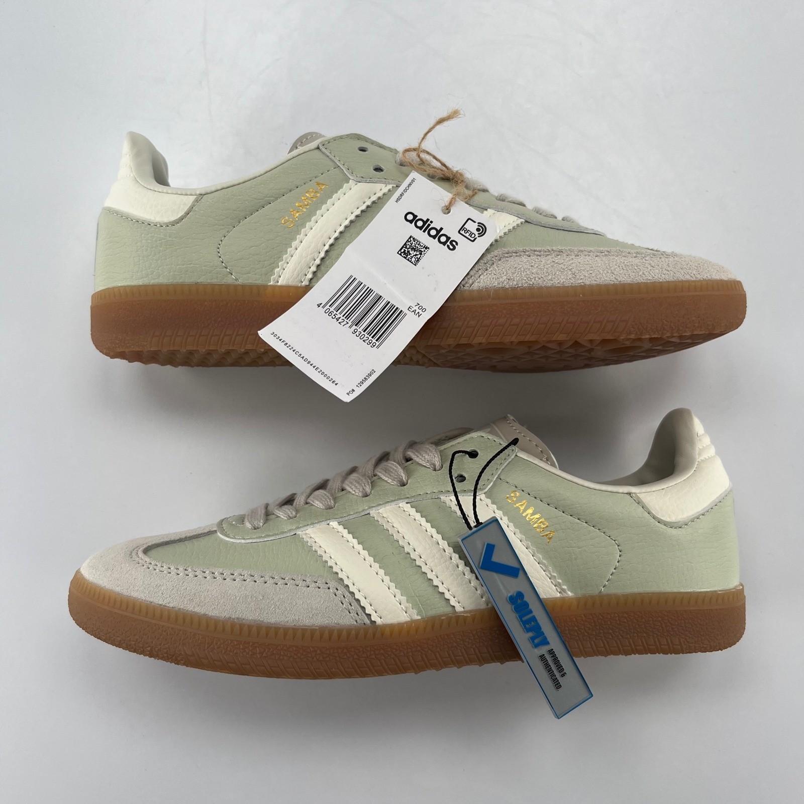 Adidas Samba OG Aluminum Gum Grey White IE7013 Womens Size 6.5 Sneaker Shoes