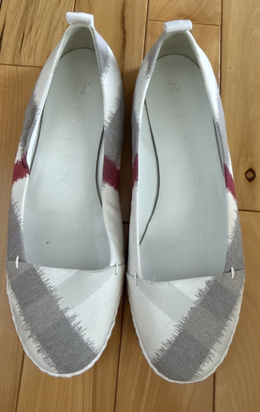 BURBERRY Nova Check Espadrille Flats Slip On Women’s Size 41 Multi