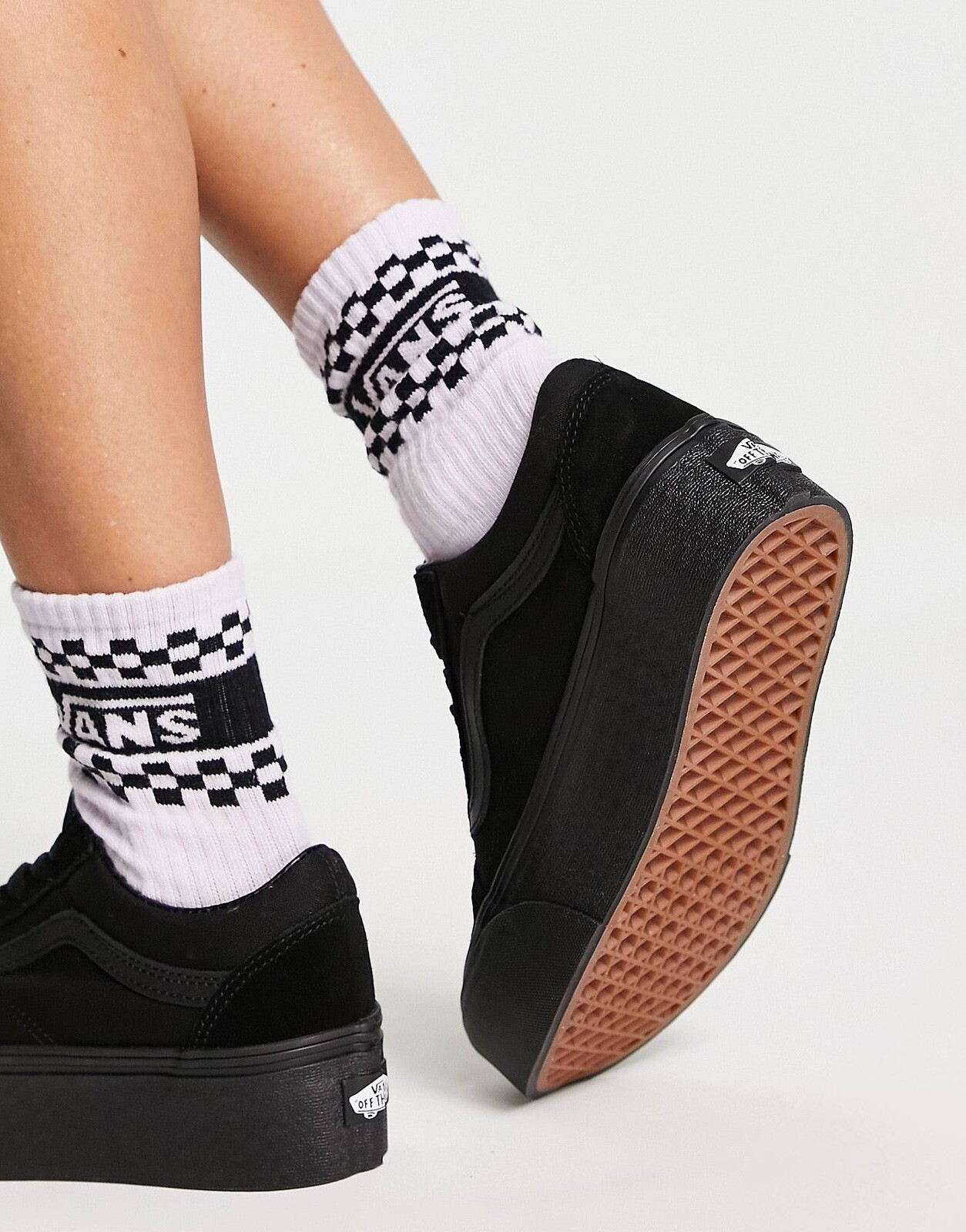 Vans Old Skool Stackform 34mm Women’s sneaker Size 6-10 Black, White