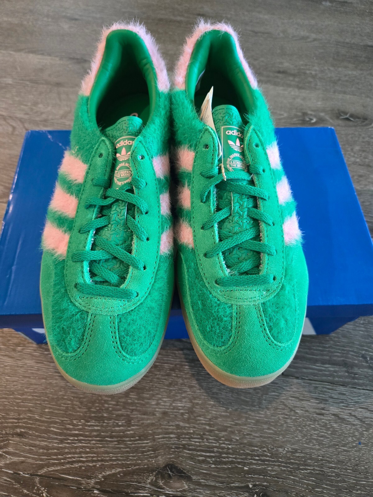 adidas Gazelle Indoor W Fuzzy Green Pink Gum Women’s Size 8 JP8342 NIB
